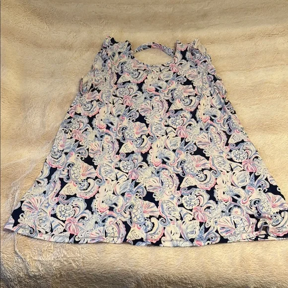 Lilly Pulitzer Pink and Blue Mini A-Line dress 👗 with Cut Out - Picture 2 of 5